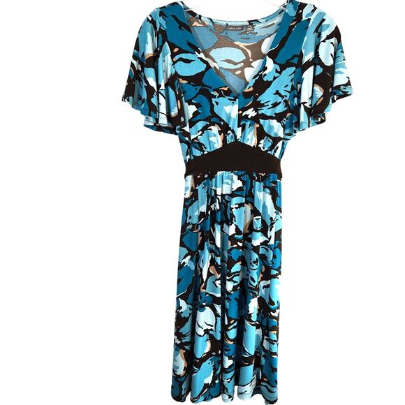 Apt. 9 Women's Dress PS Petite Small Blue Green Sleeves Misses Size P4  P6 4 6 - Picture 1 of 6